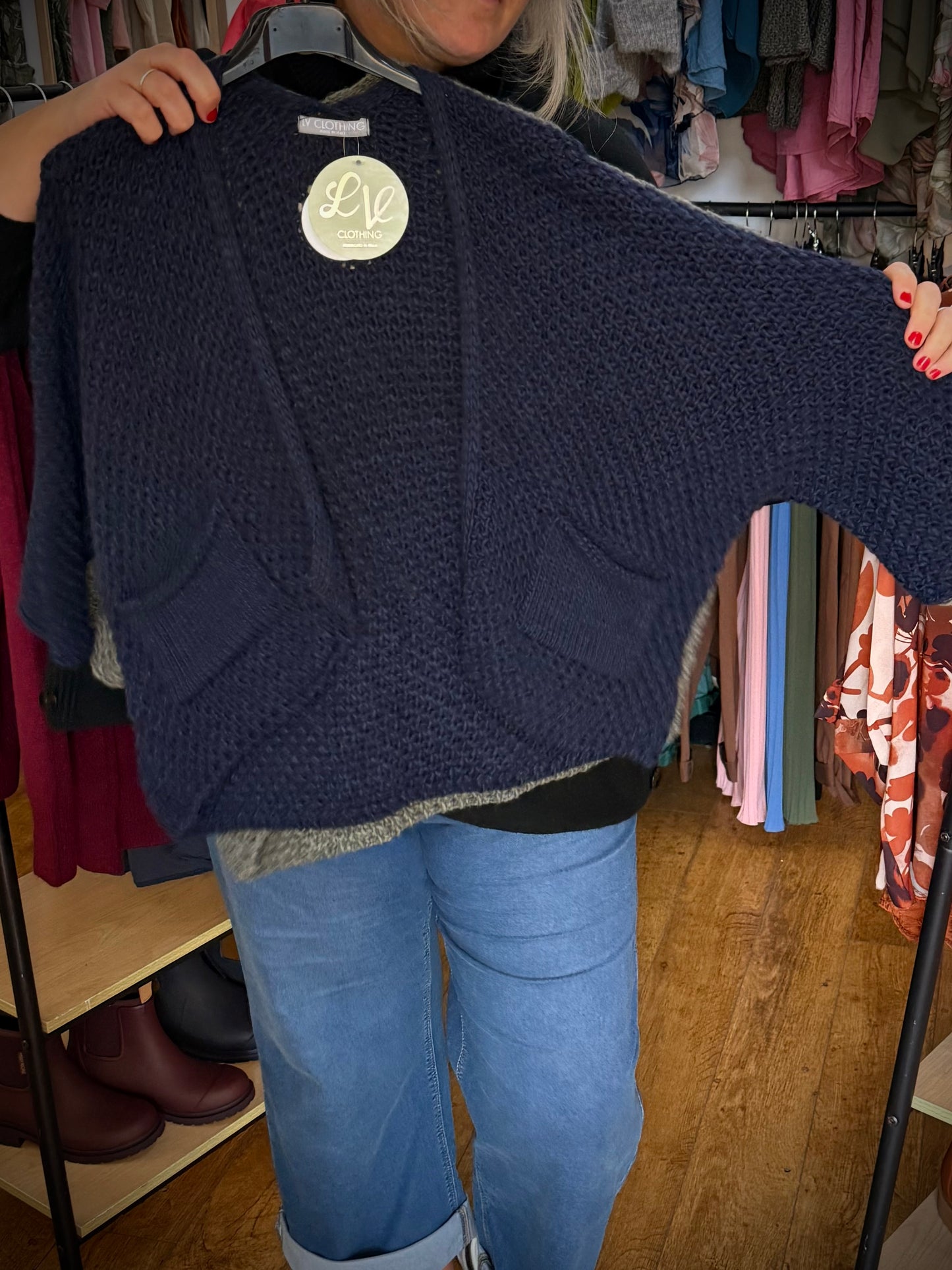 Waterfall style cardi