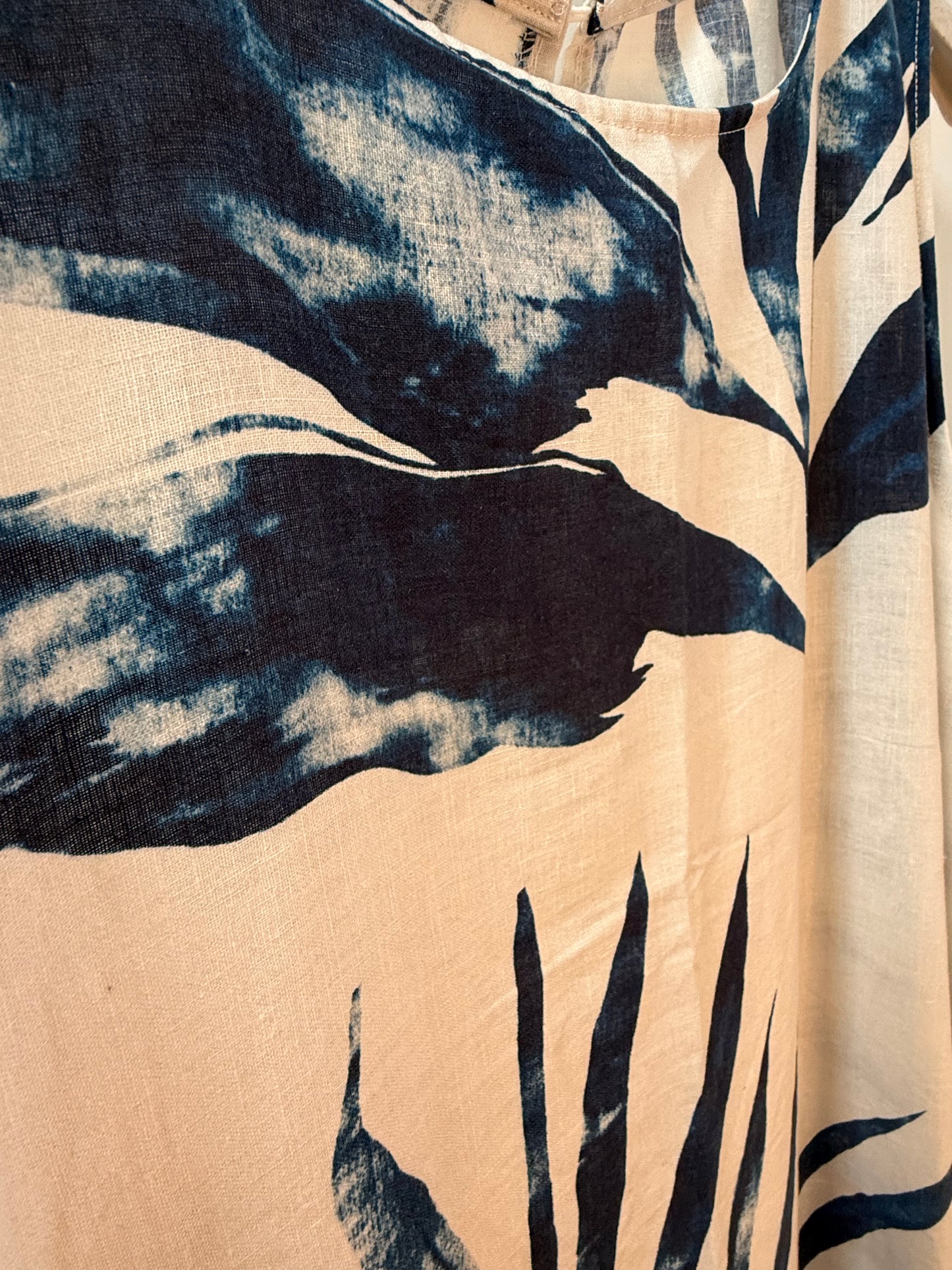 Midaxi linen dress (with pockets!) one size fits 10-16/18