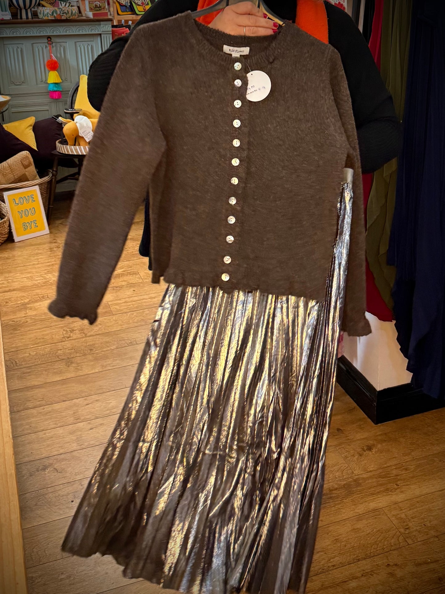 Coffee soft knit cardi