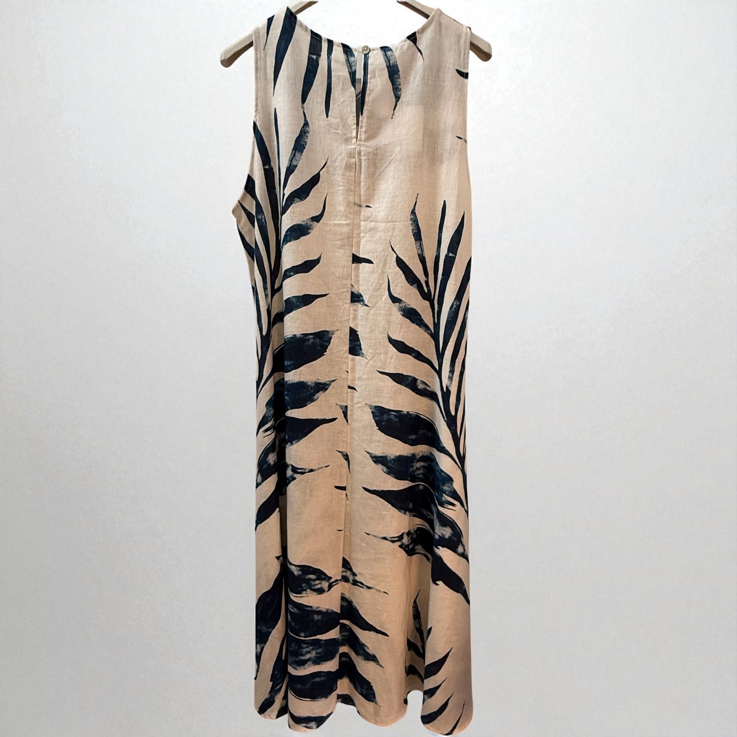 Midaxi linen dress (with pockets!) one size fits 10-16/18