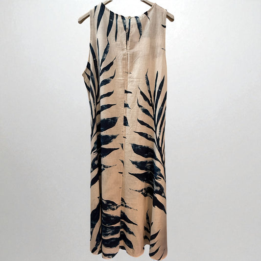 Midaxi linen dress (with pockets!) one size fits 10-16/18