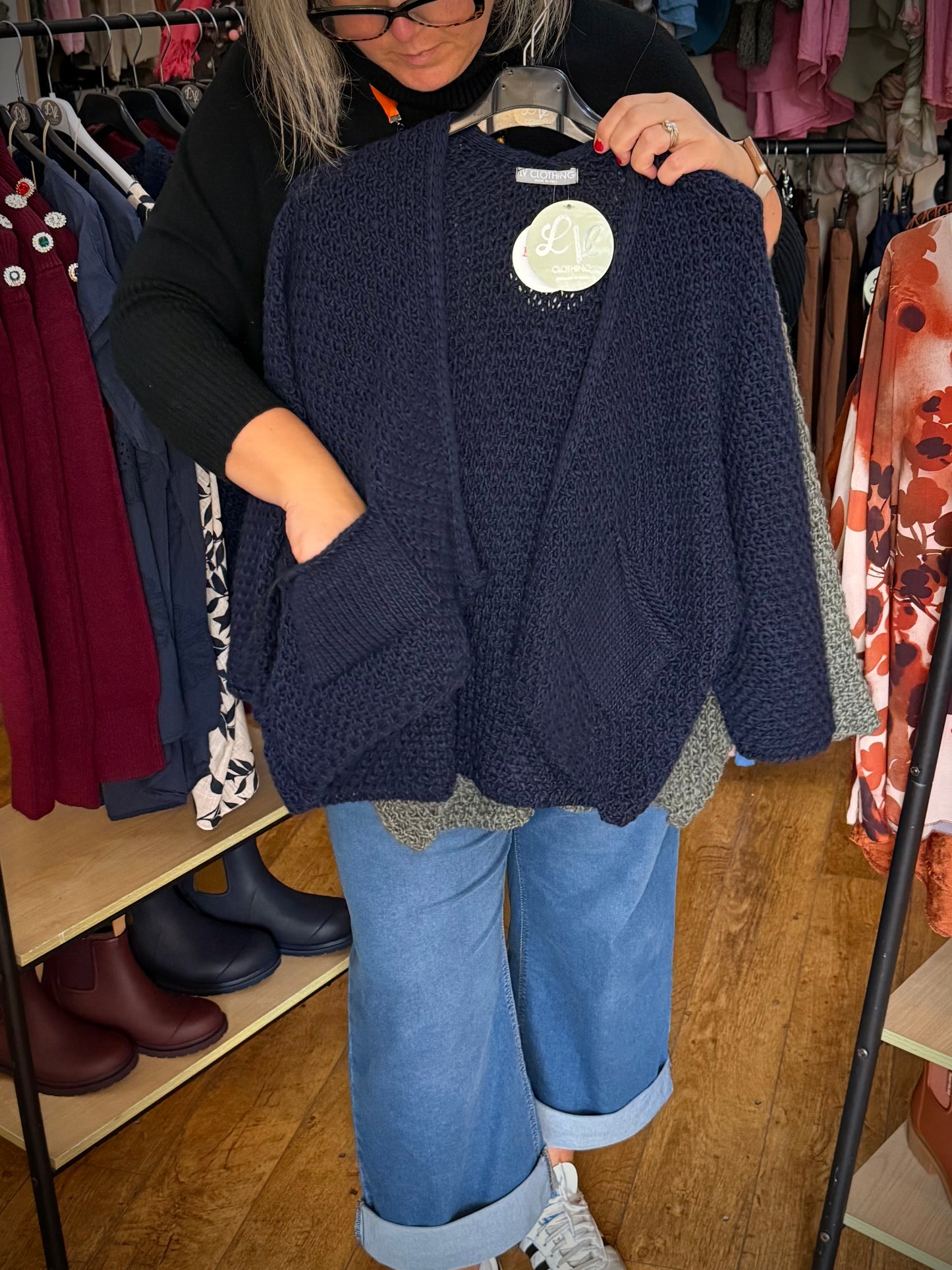 Waterfall style cardi