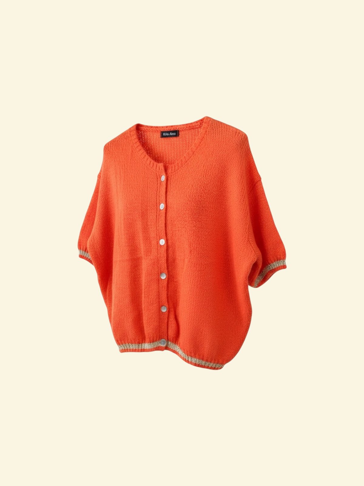 Short sleeve glitter detail cardigan