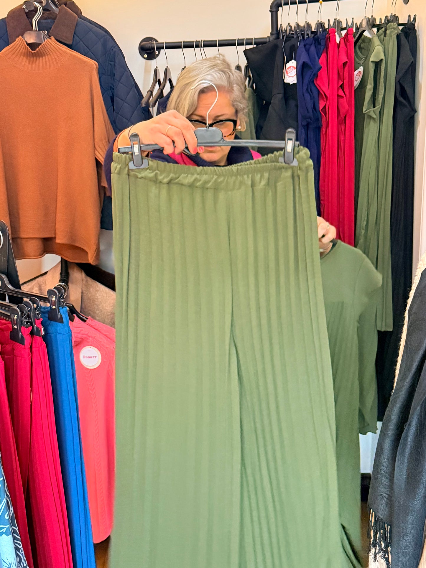 Italian pleated trouser & top set