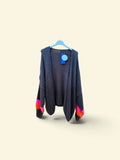 Block colour cuff cardigan