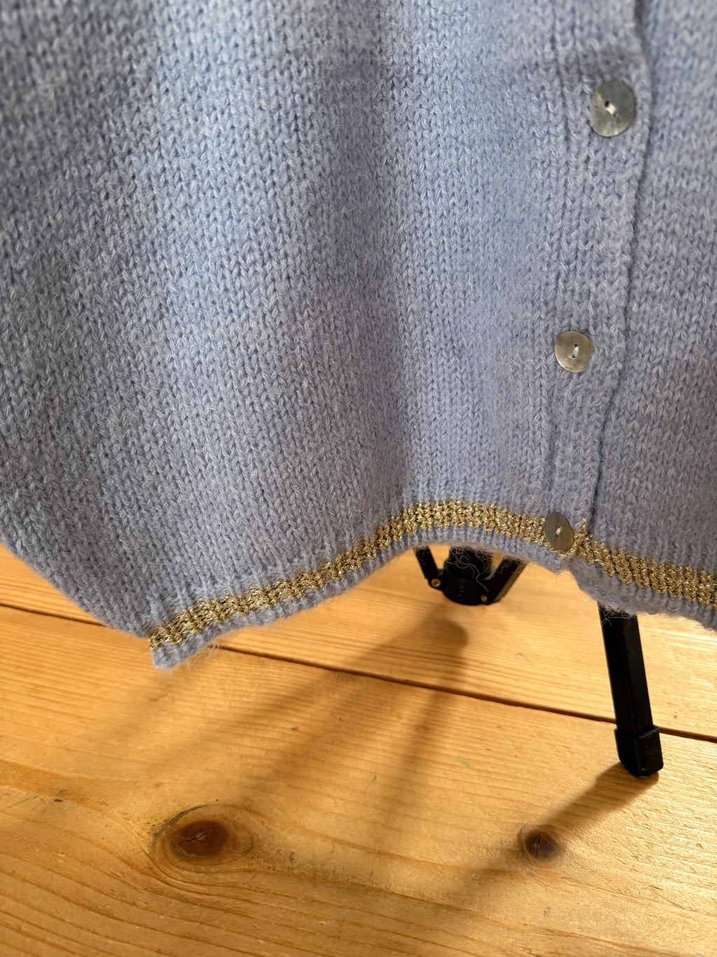 Short sleeve glitter detail cardigan