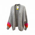 Block colour cuff cardigan