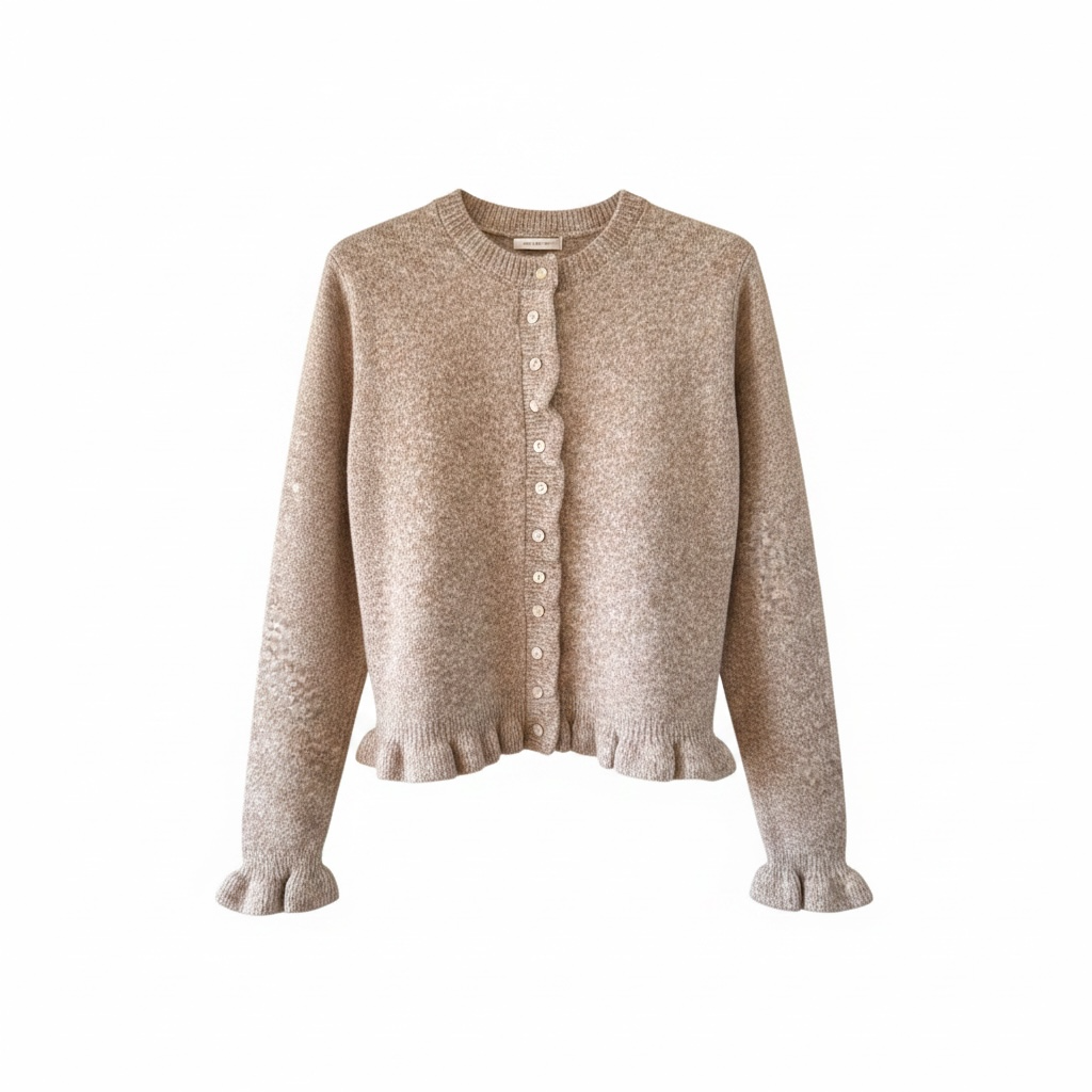 Ruffle trim cardi