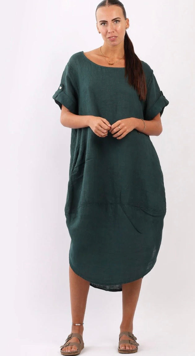 Linen Lagenlook Dress - one size (fits 14-20)