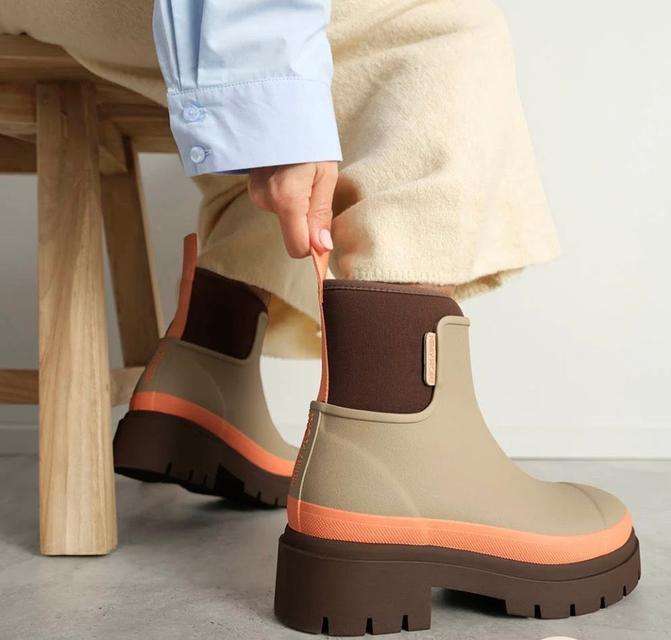 Tully - Taupe & Apricot
