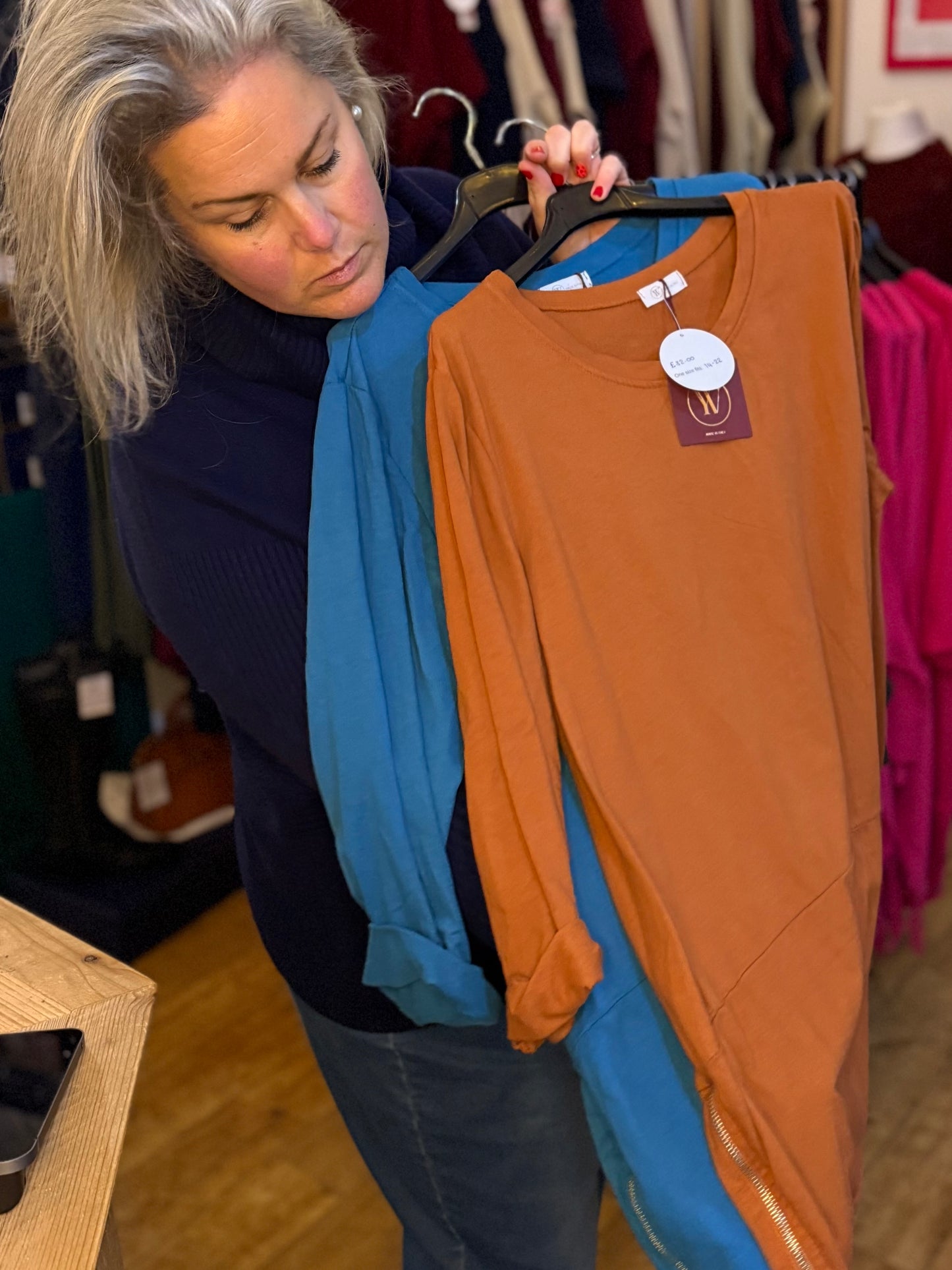 Zip detail tunic top