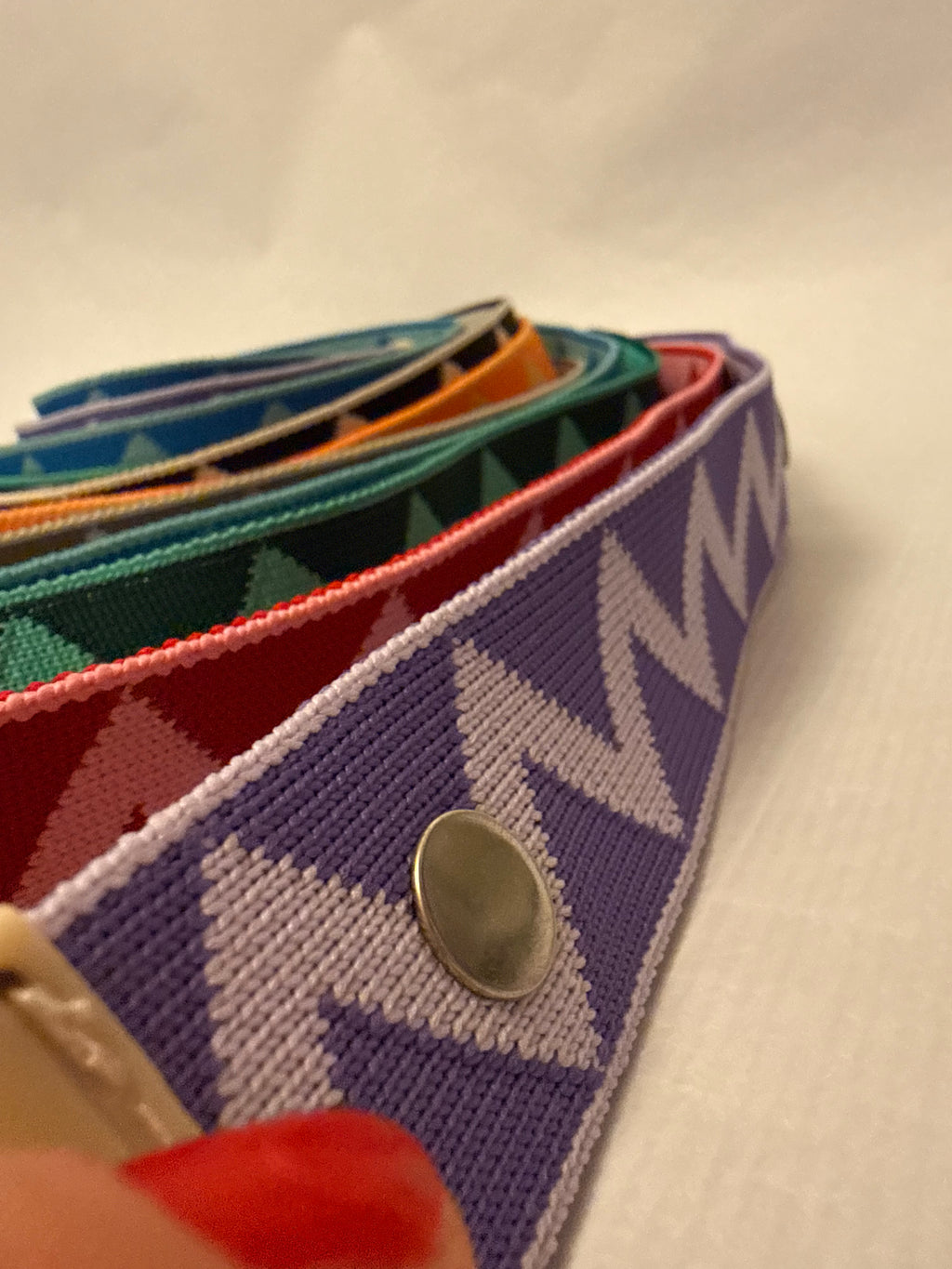 Zigzag bag straps