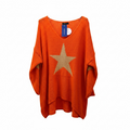Star print oversized knit