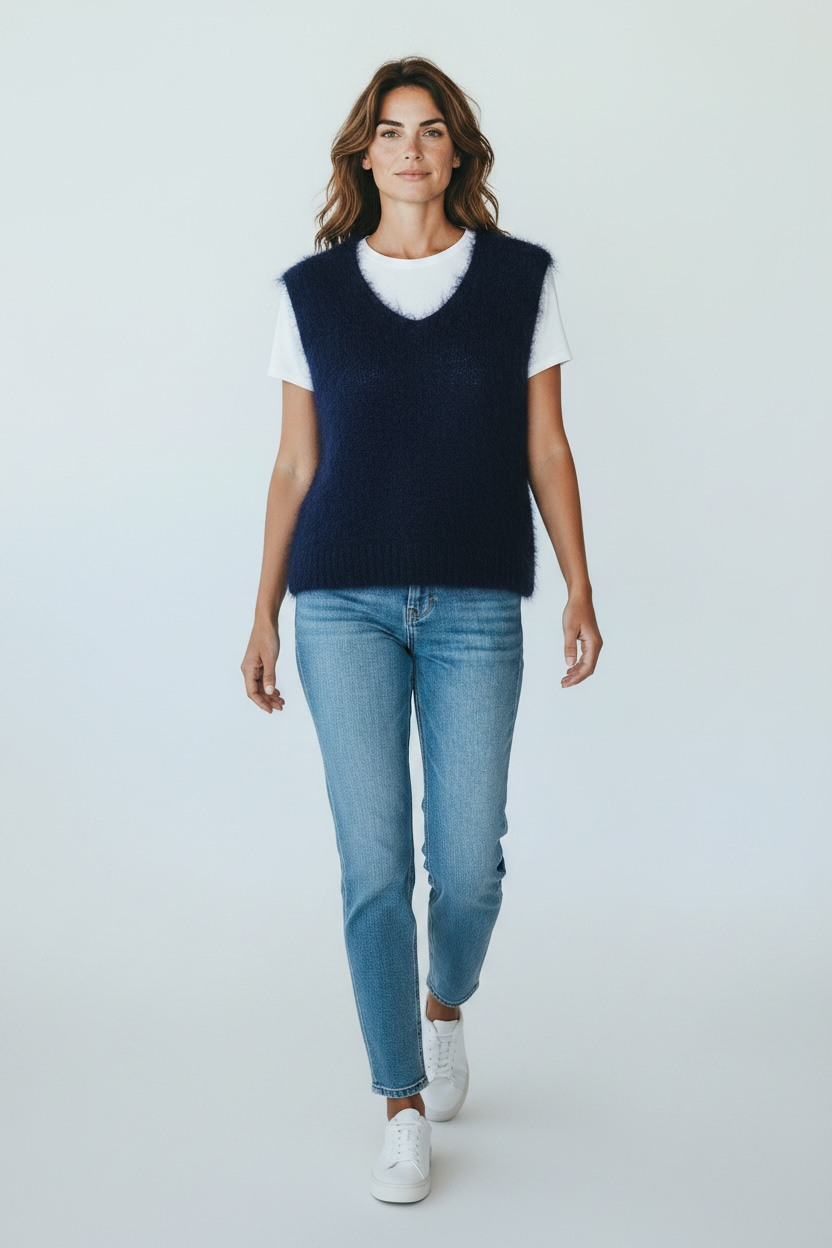 Mohair sleeveless top