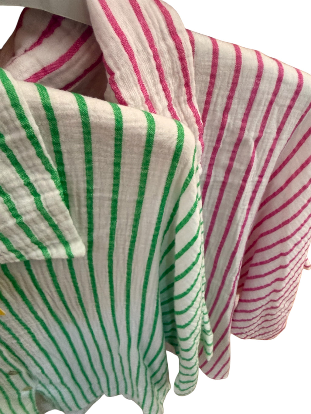 Cheesecloth stripe shirt