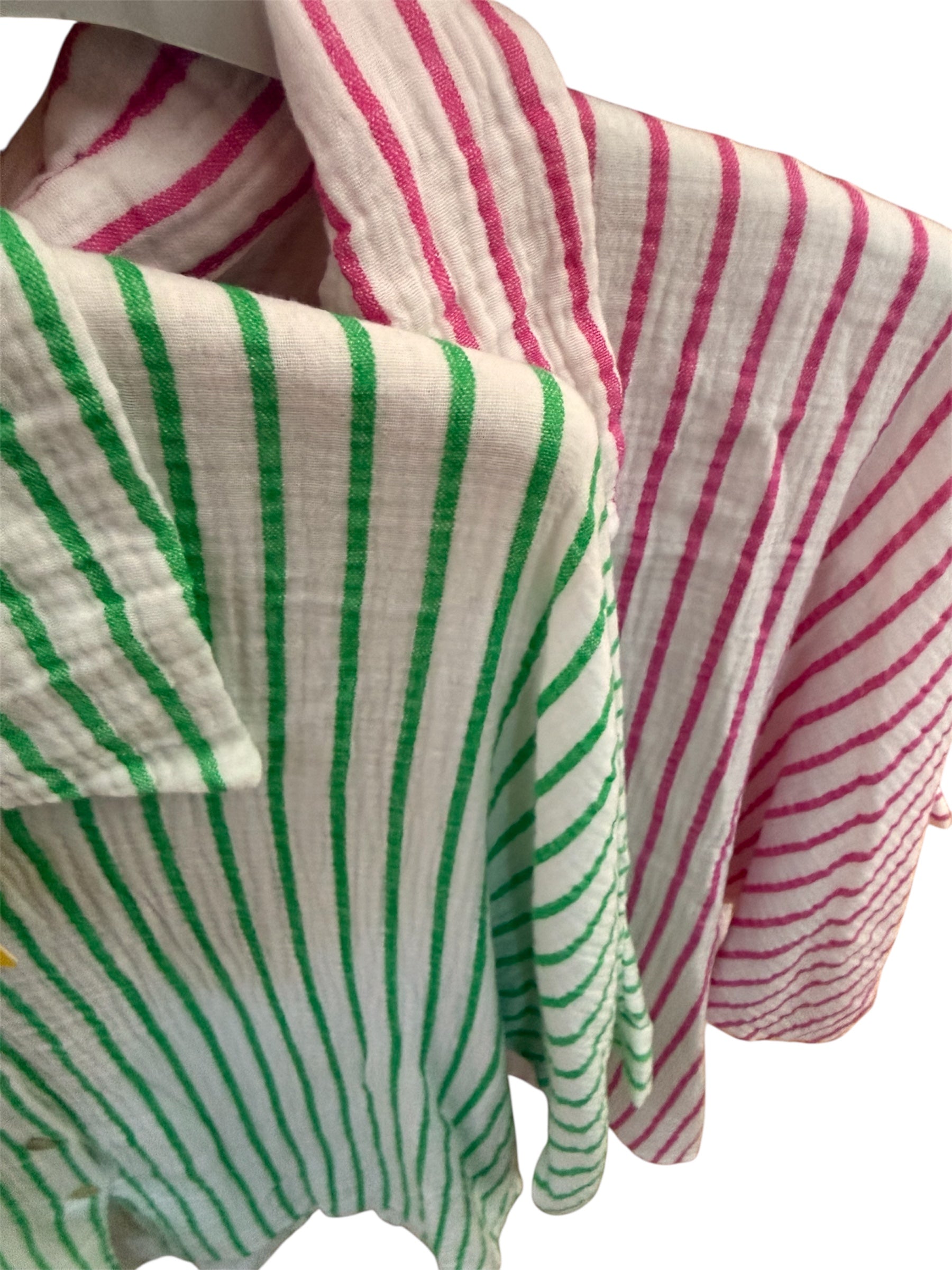 Cheesecloth stripe shirt