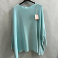 Ribbed sleeve swing jumper one size for 12-22