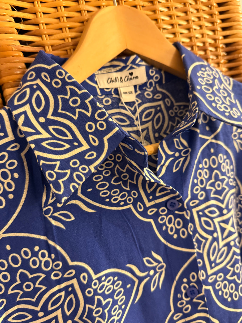 Aztec print shirt dress