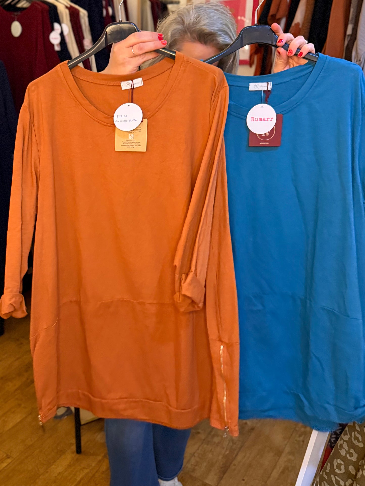 Zip detail tunic top