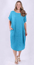 Linen Lagenlook Dress - one size (fits 14-20)
