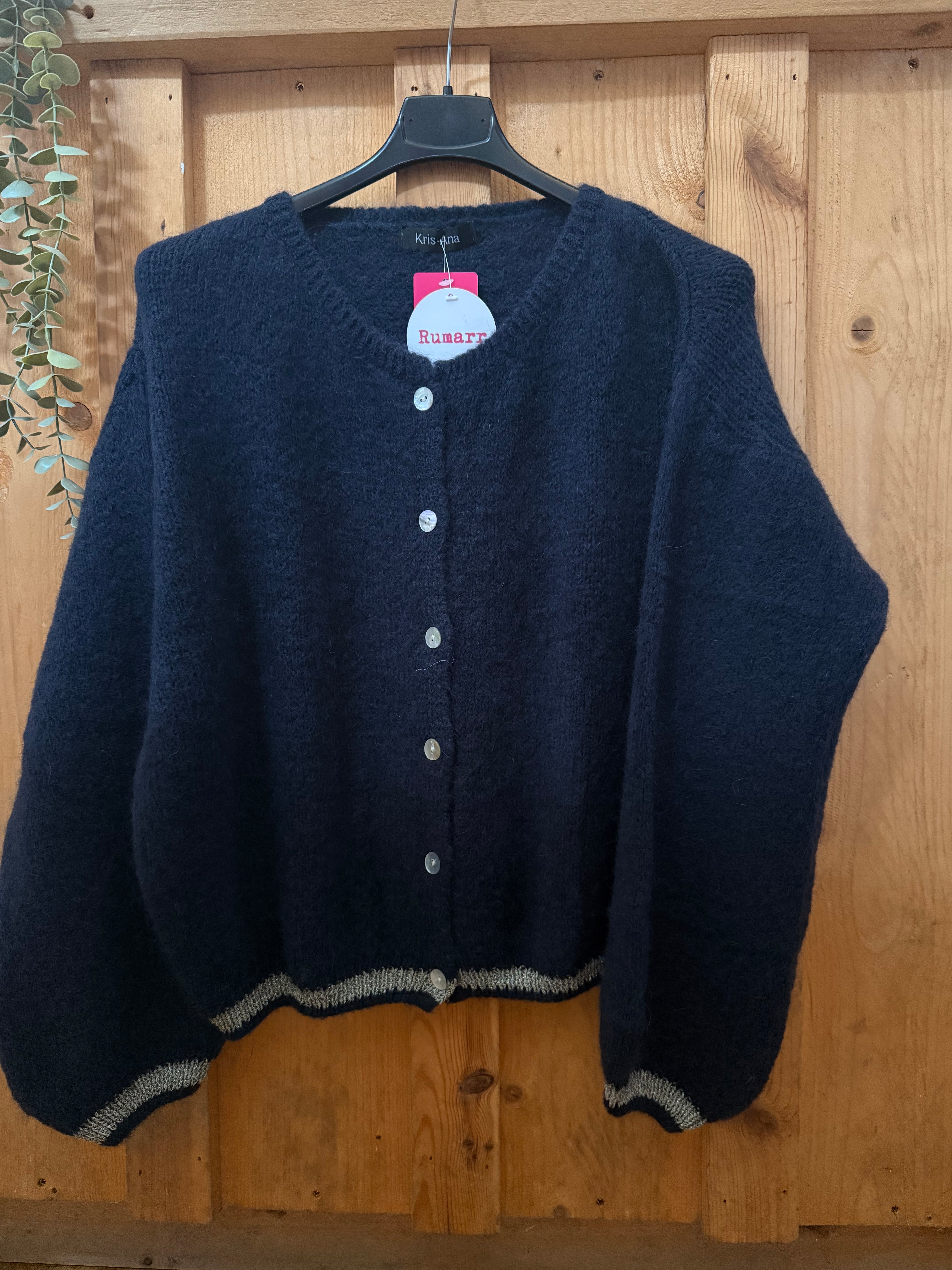 Glitter detail trim Cardi - One Size (fits 10-16)