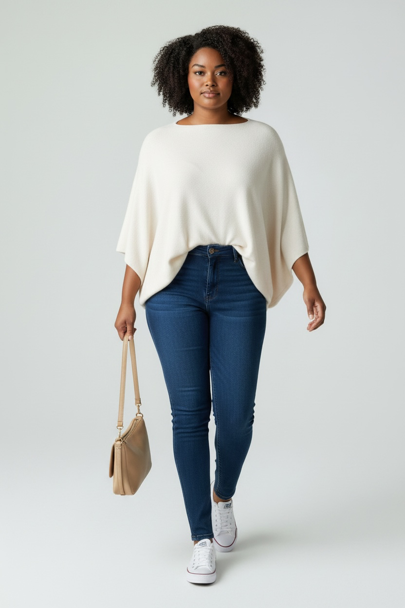 Batwing Soft Knit Jumper - One Size (fits 10-18)