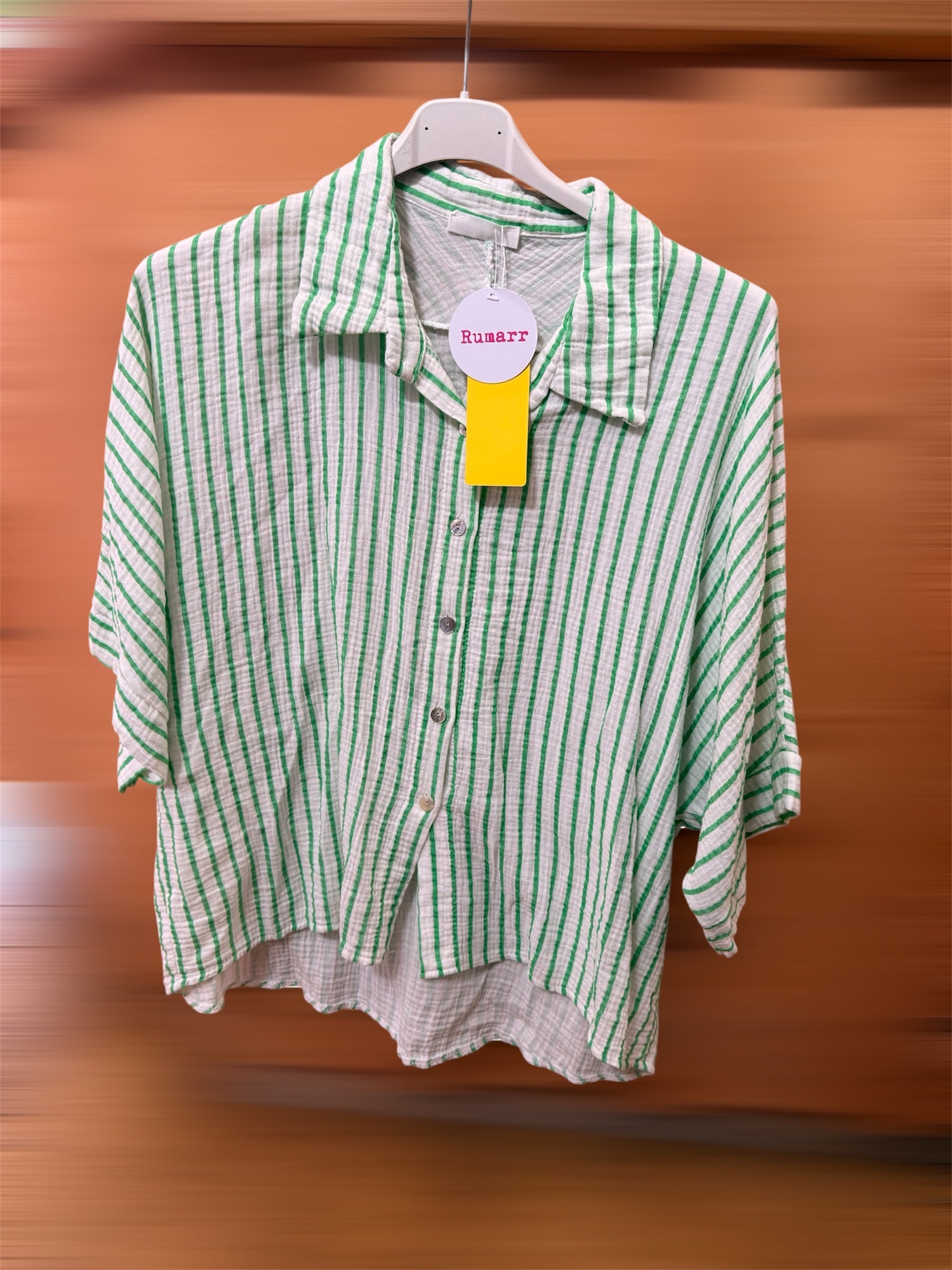 Cheesecloth stripe shirt