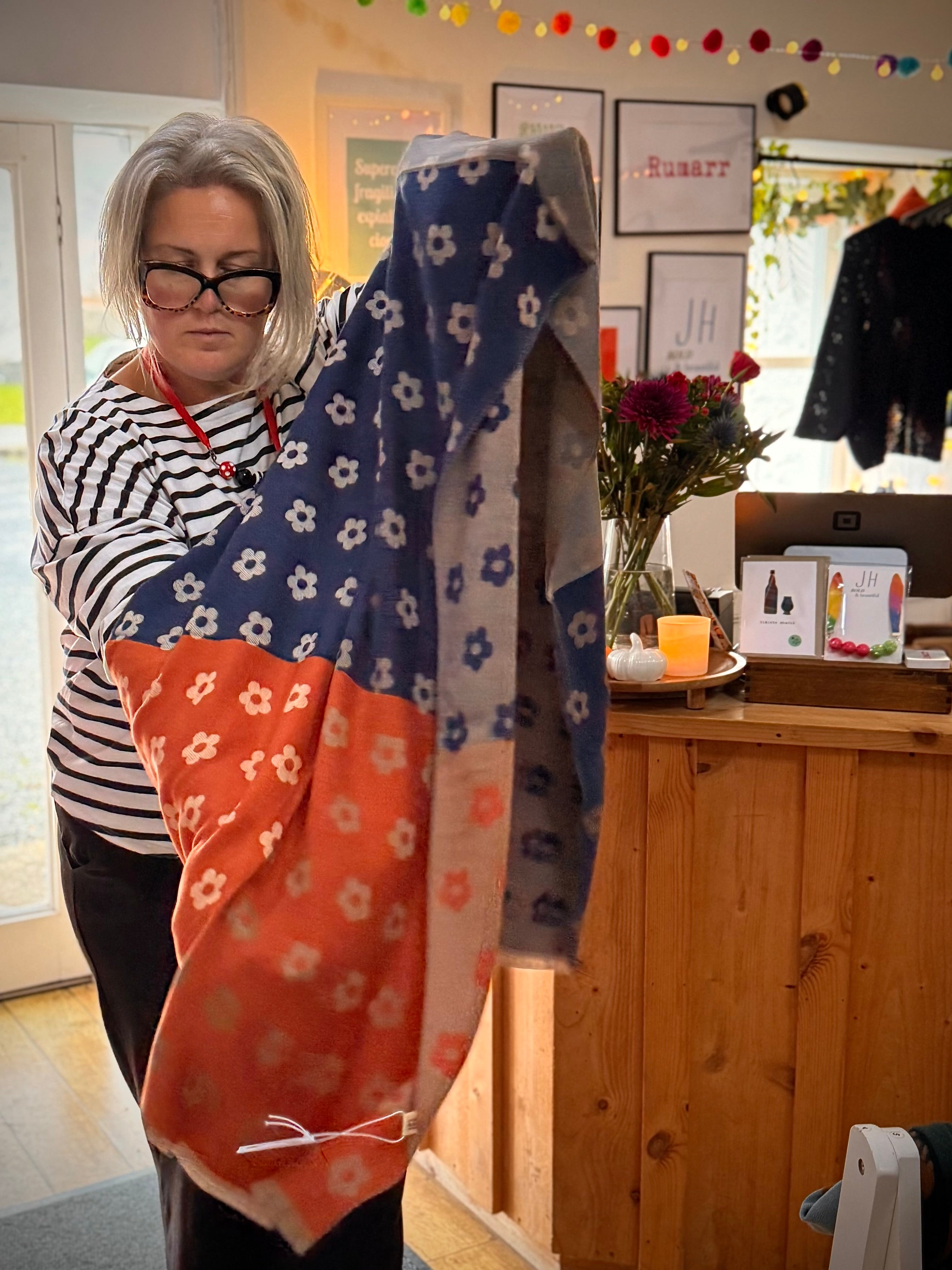 Soft knit scarves