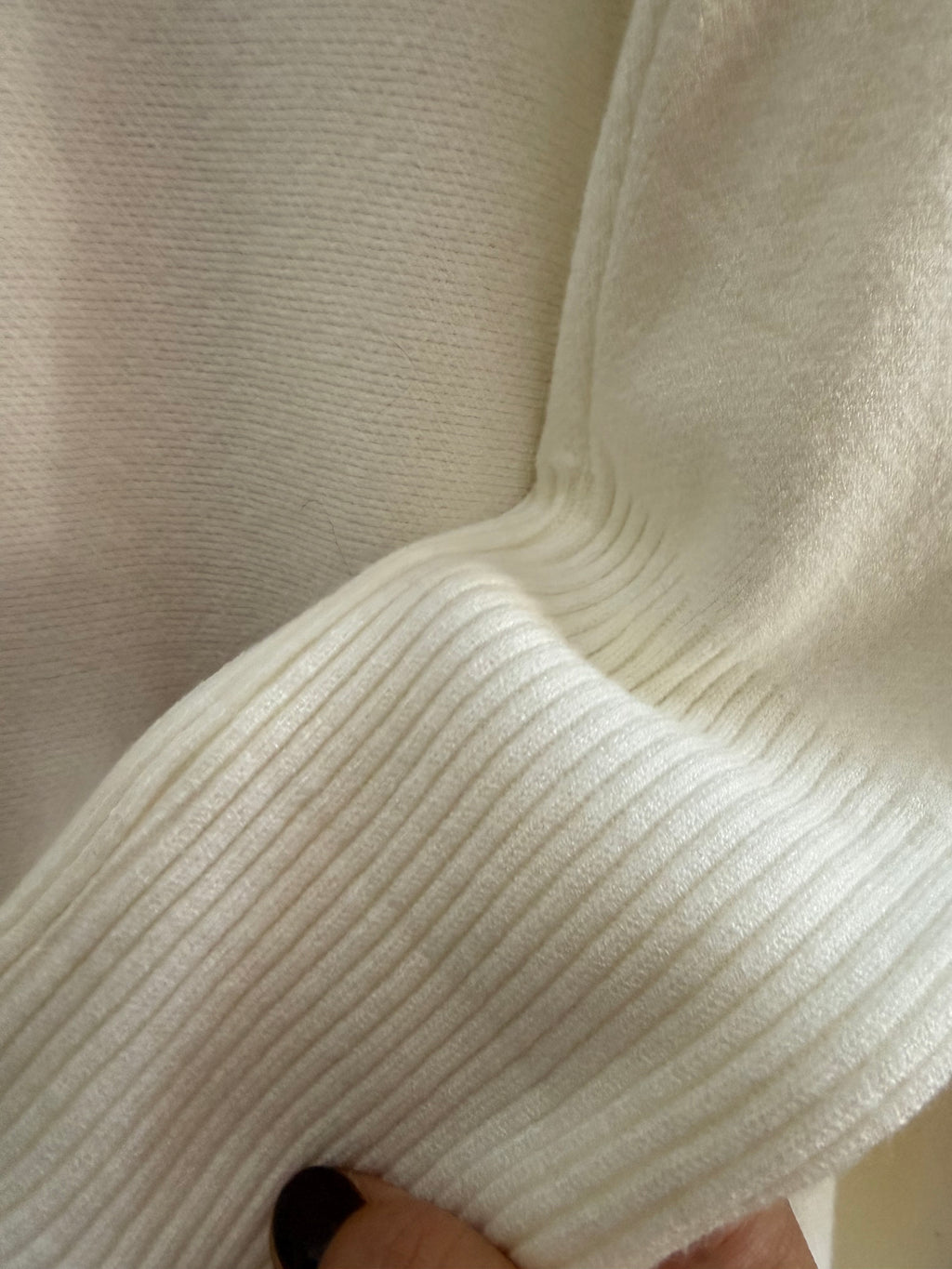 Ribbed sleeve swing jumper one size for 12-22