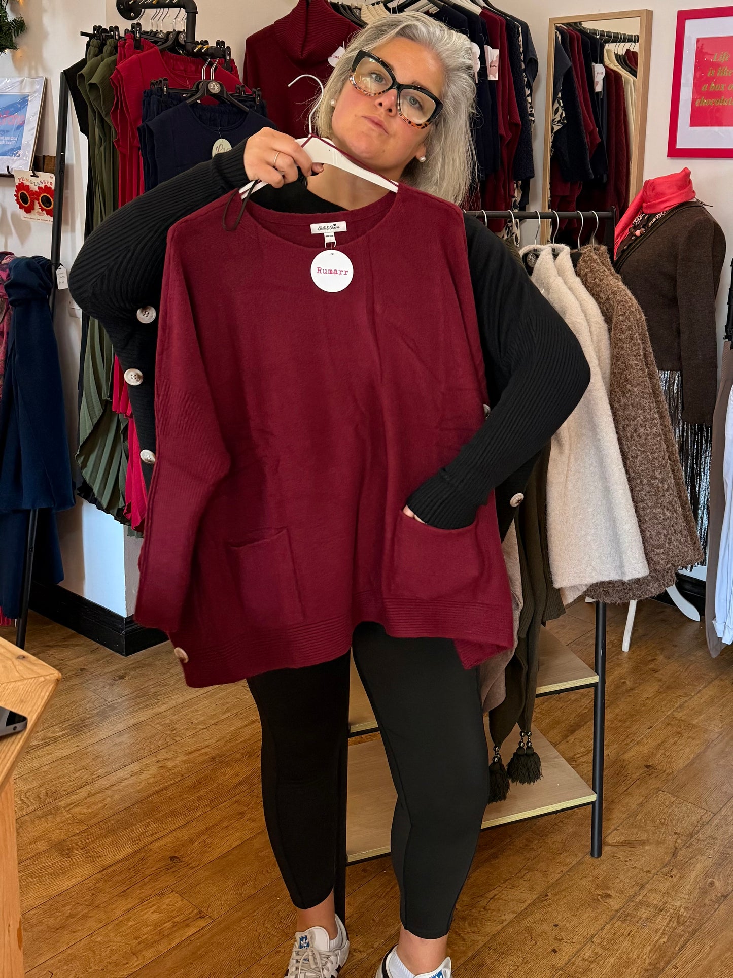 Italian soft knit slash neck jumper