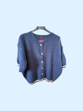 Short sleeve glitter detail cardigan