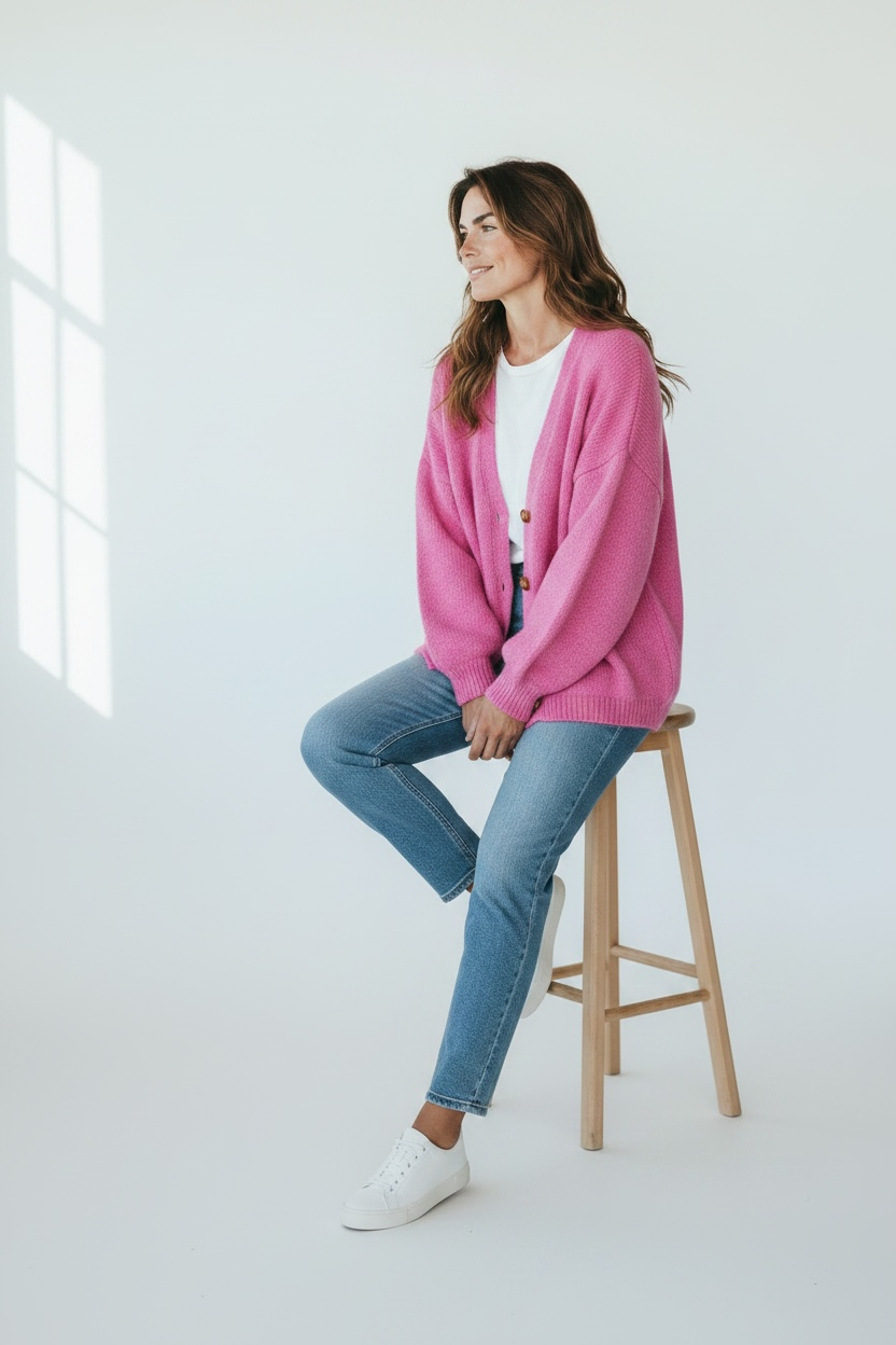 Buttoned Cardigan - mohair