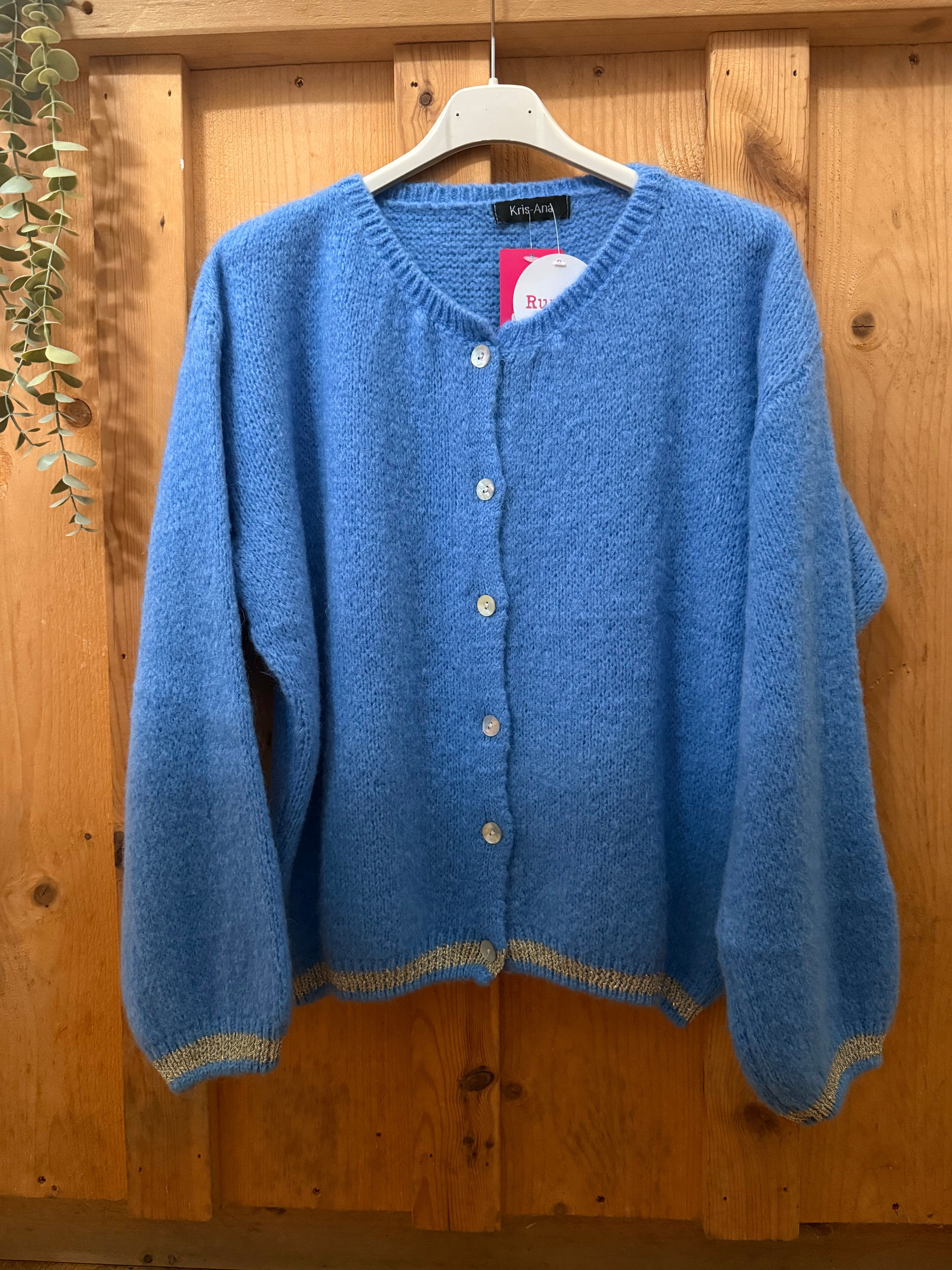 Glitter detail trim Cardi - One Size (fits 10-16)