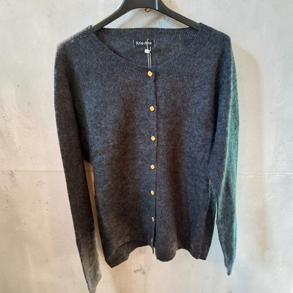 Cashmere mix buttoned cardigan