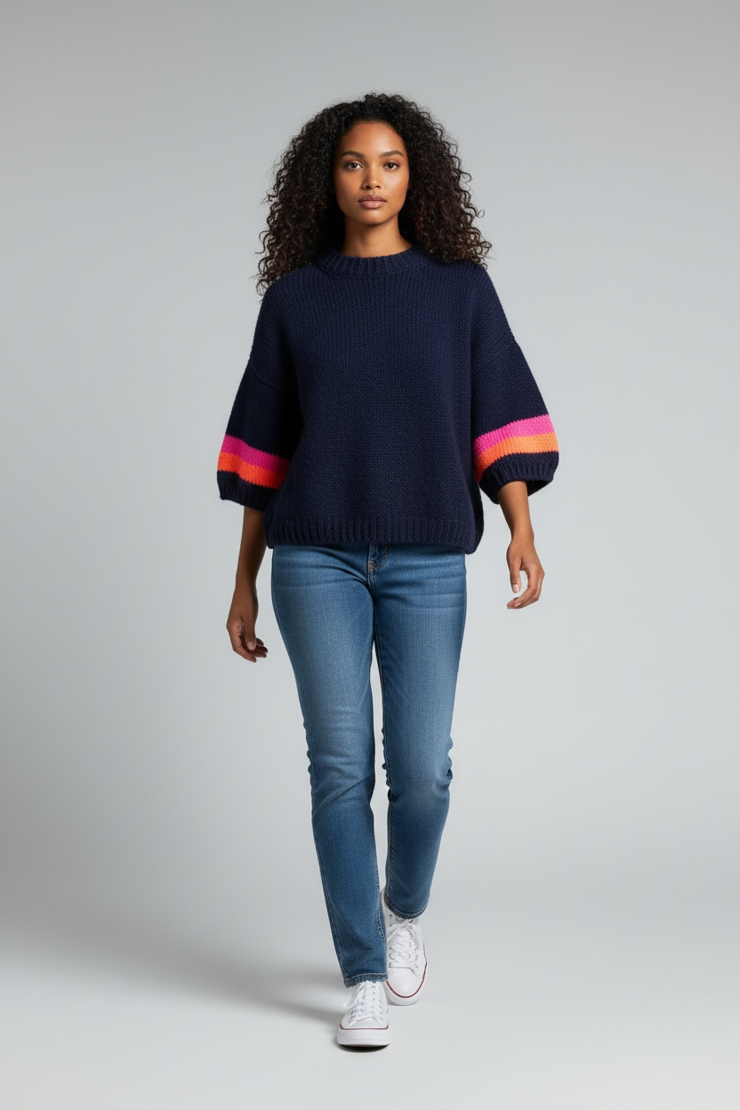Short Sleeve Boxy Jumper - One size (fits 10-16)