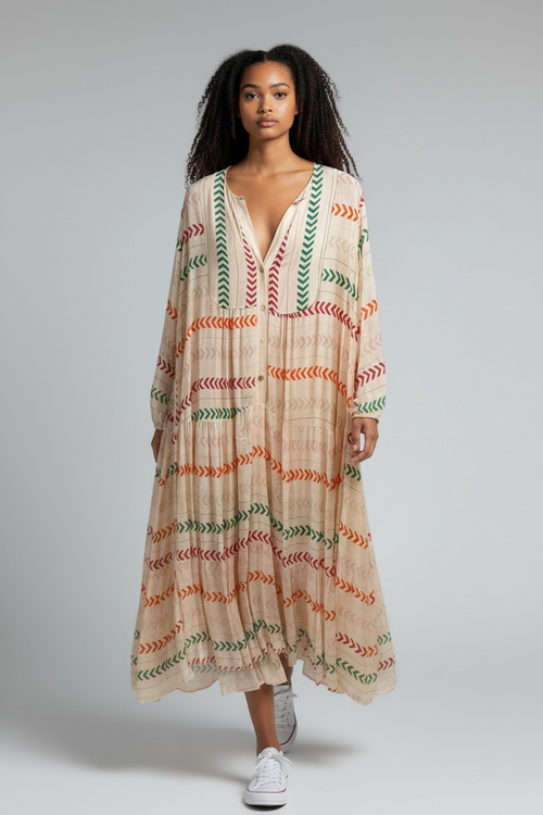 Chevron print dress