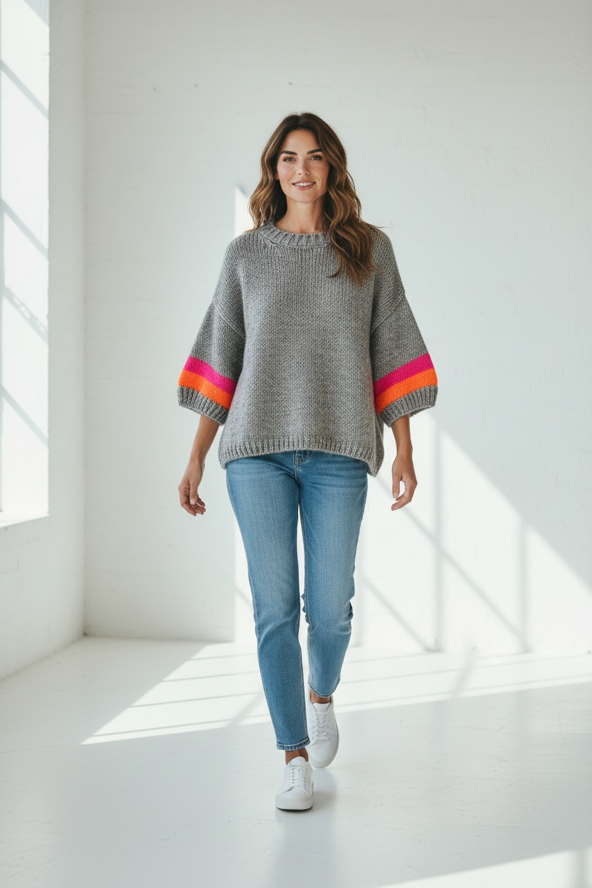 Short Sleeve Boxy Jumper - One size (fits 10-16)