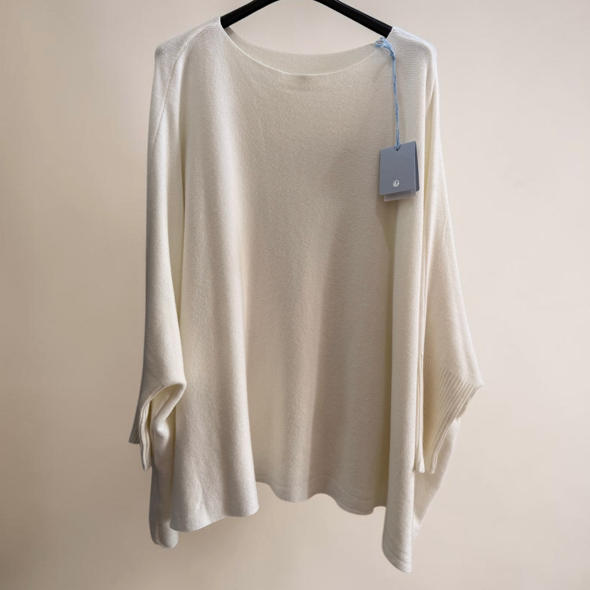 Ribbed sleeve swing jumper one size for 12-22