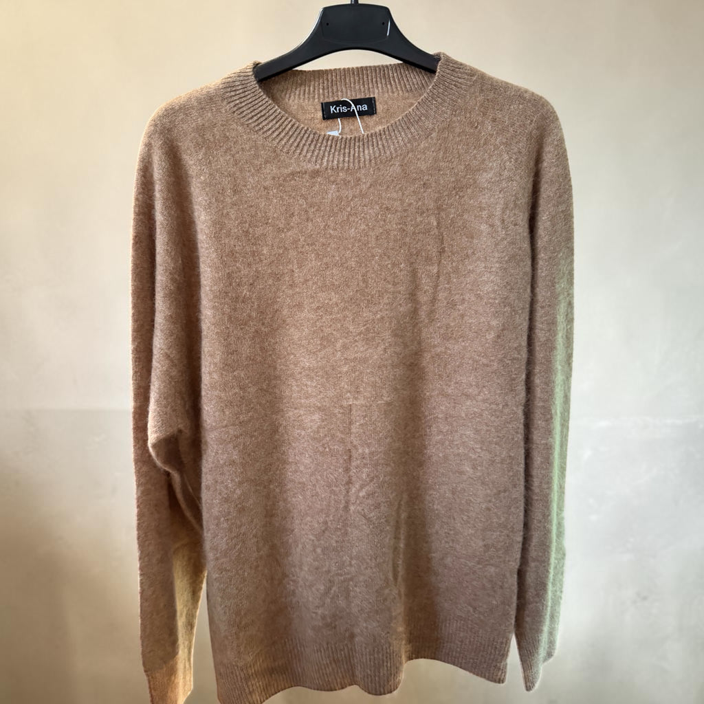 Cashmere mix crew neck