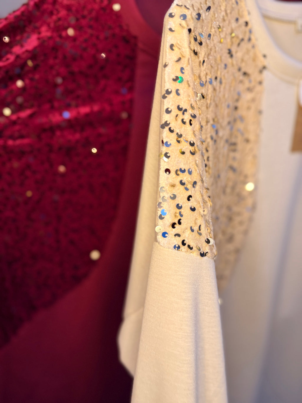 Sequin detail tunic dress