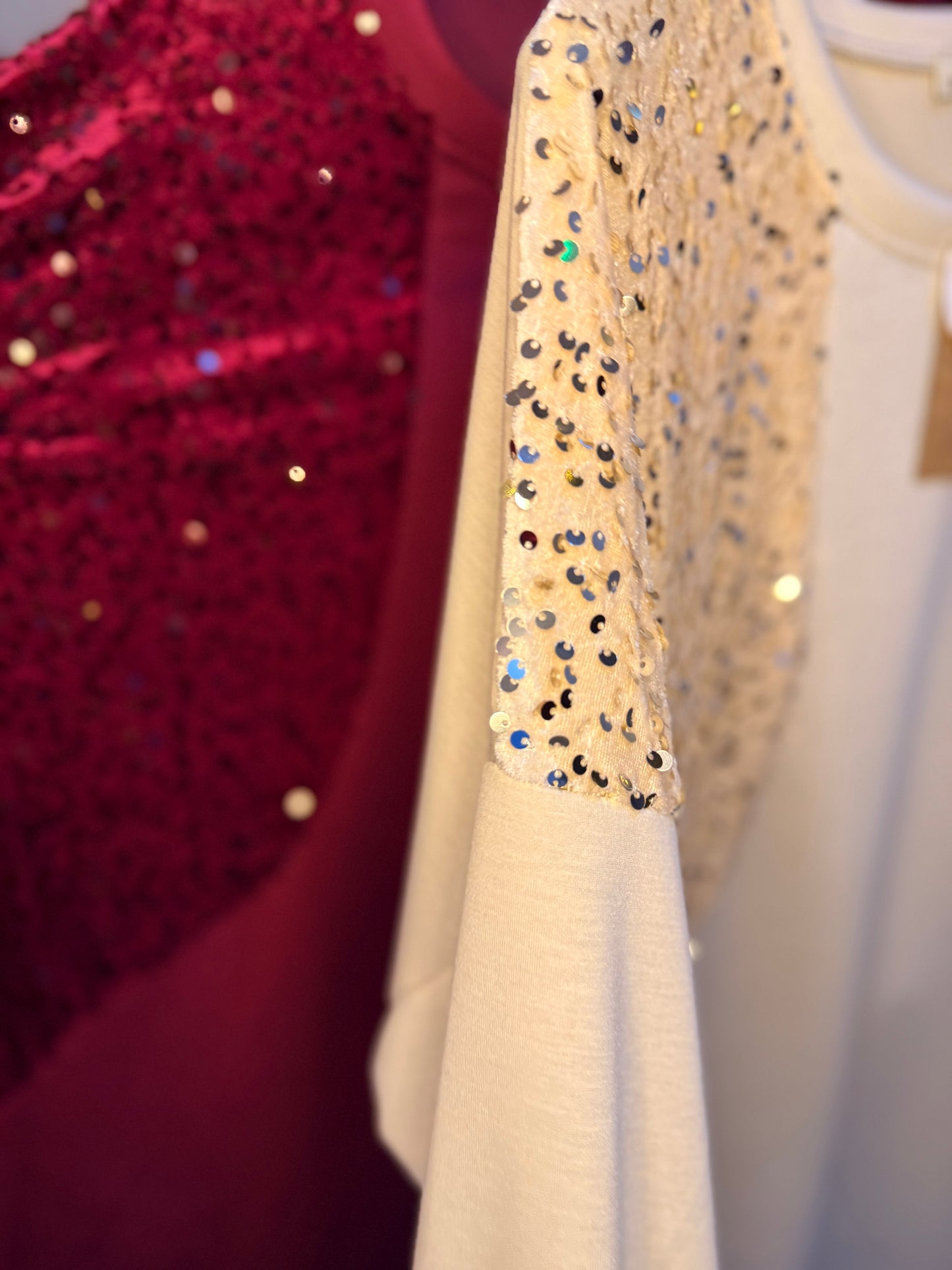 Sequin detail tunic dress