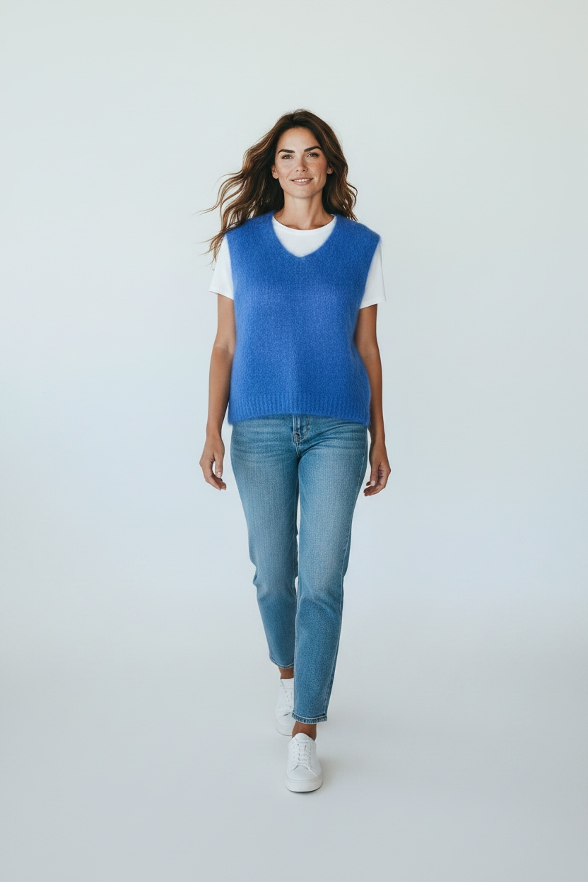 Mohair sleeveless top