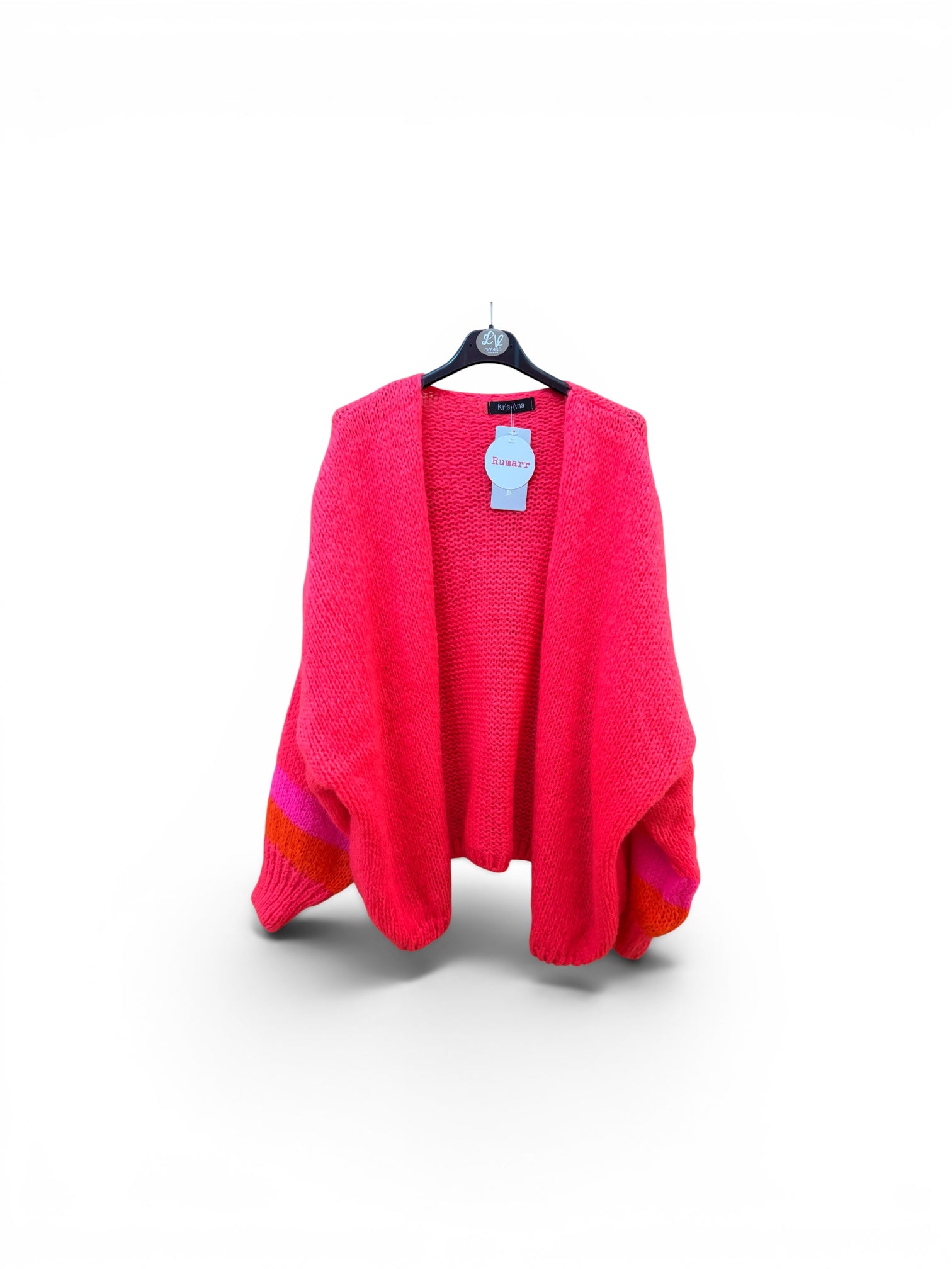 Block colour cuff cardigan