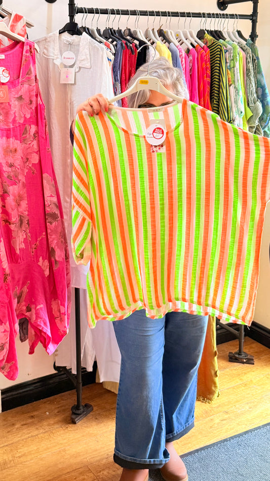 Neon strip waffle top