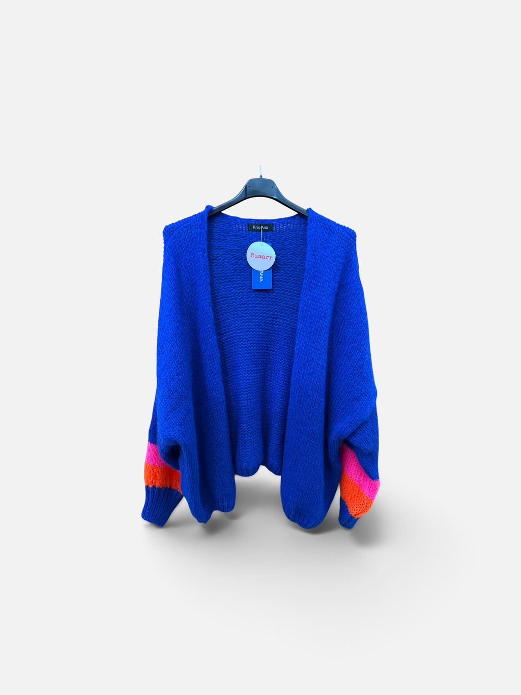 Block colour cuff cardigan