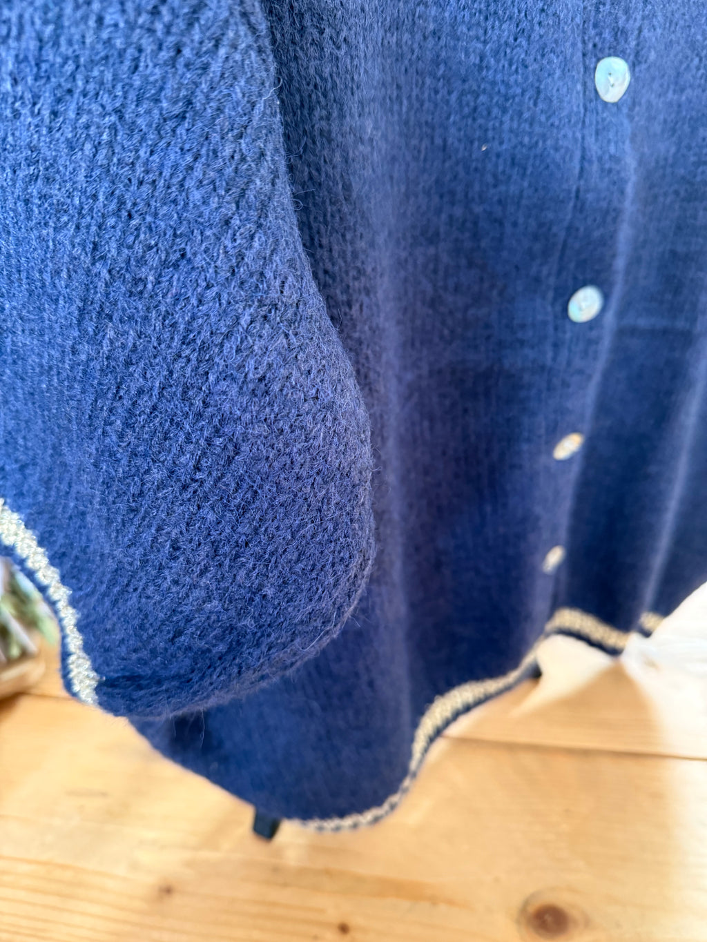 Short sleeve glitter detail cardigan