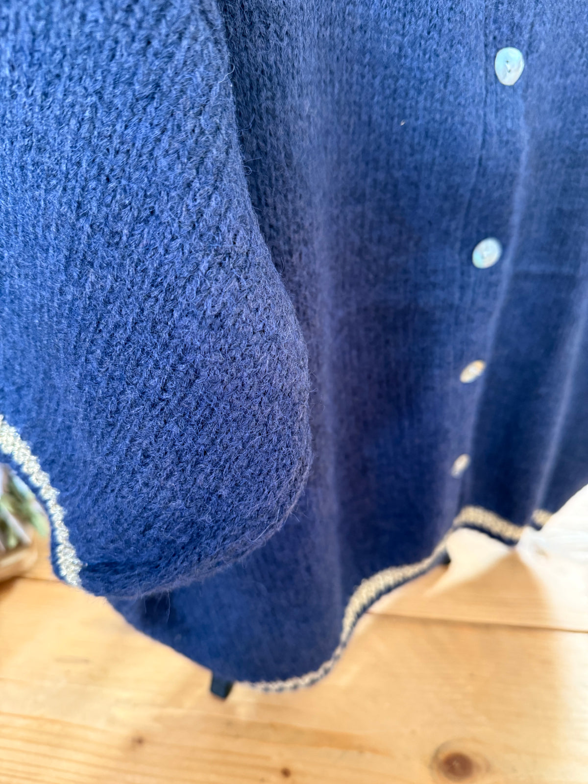 Short sleeve glitter detail cardigan