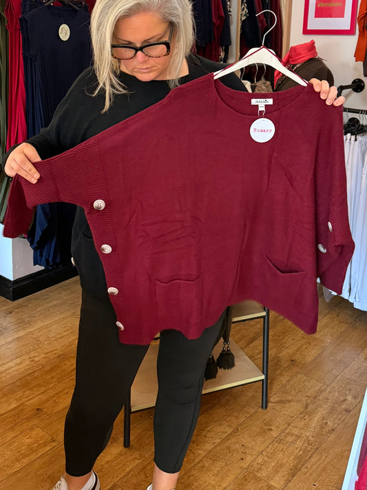 Italian soft knit slash neck jumper