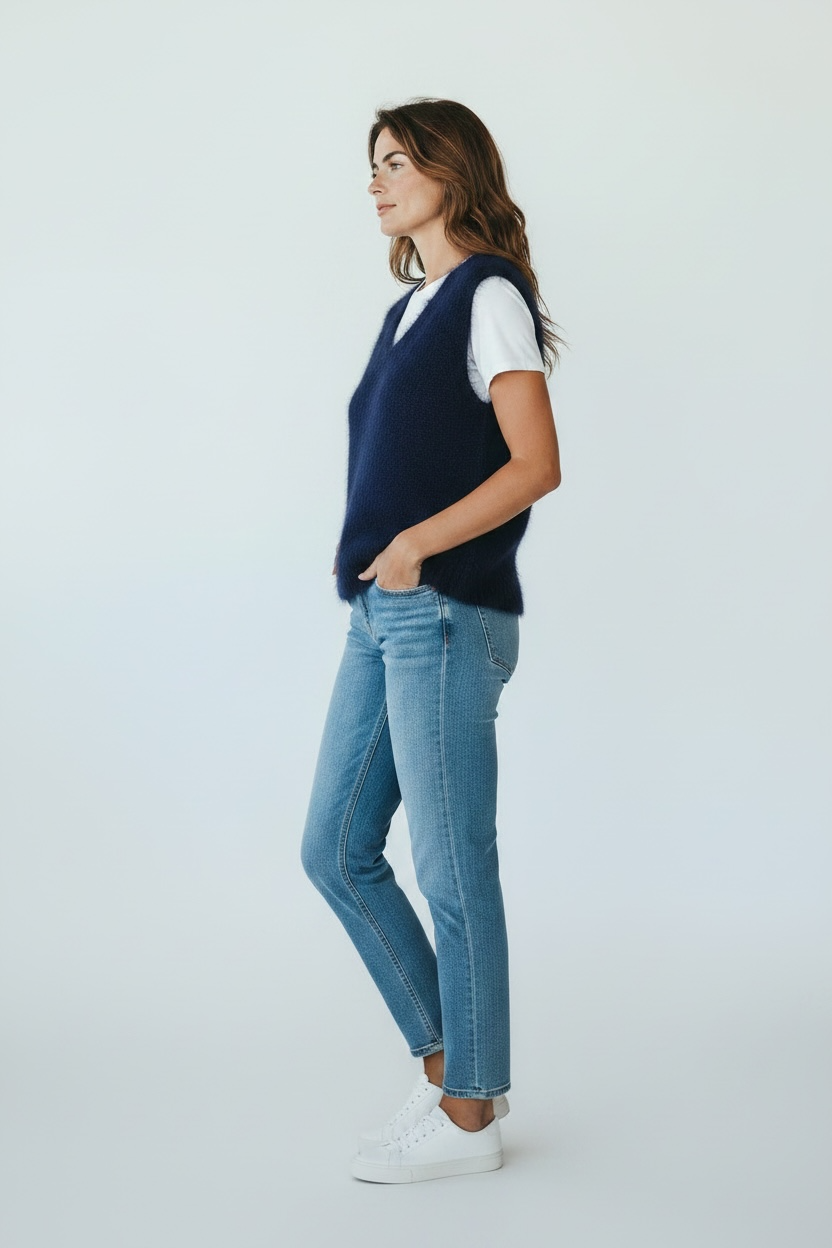 Mohair sleeveless top