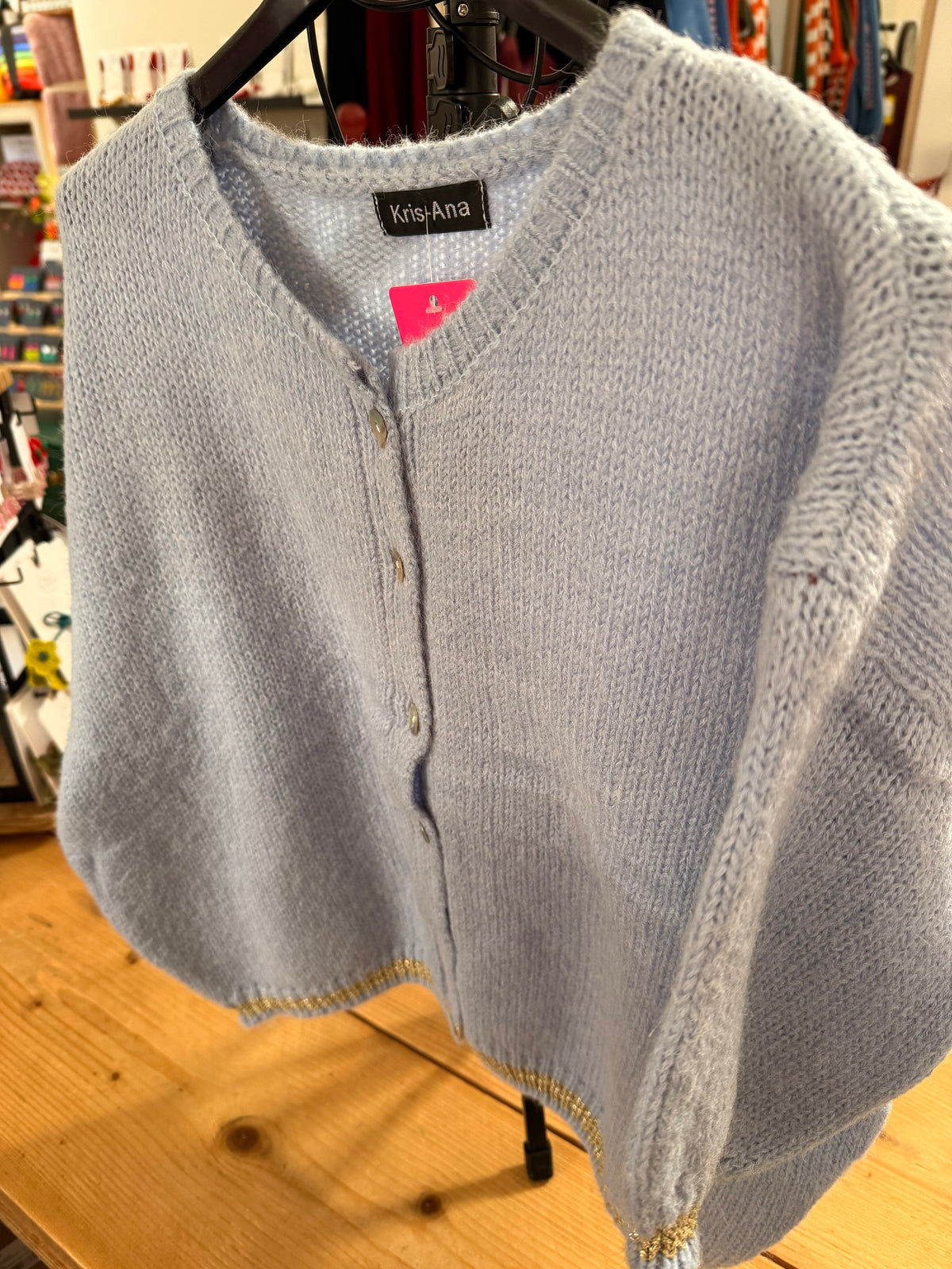 Short sleeve glitter detail cardigan